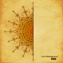 Ornate Islamic Mandala with Vintage Aesthetic, invitation card