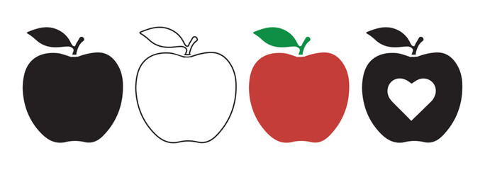 Apple icon set. Apple pie ingredients and set. Vector illustration EPS 10