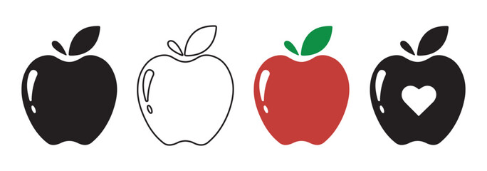 Apple icon set. Apple pie ingredients and set. Vector illustration EPS 10