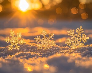 Winter Fashion with Scenic Sunset Sky and Snowy Landscape