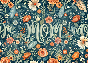 Floral Mom Design. A Beautiful Mother's Day Greeting