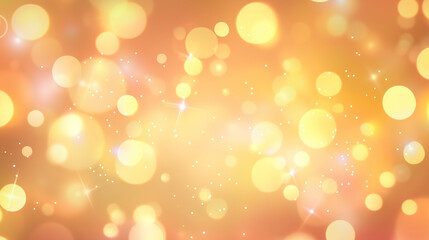 Golden Bokeh Light Background, Festive And Sparkling