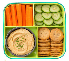 lunchbox packed with healthy snacks