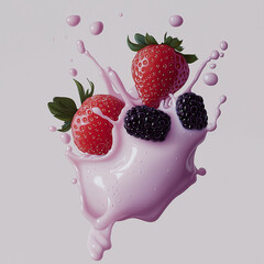 Strawberry and milk