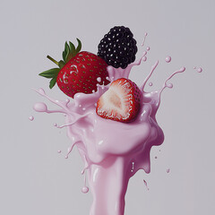 Strawberry and milk