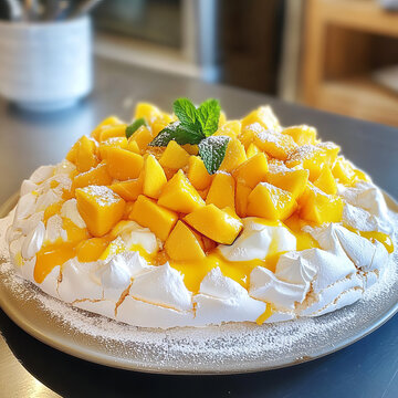 Mango & Passionfruit Pavlova