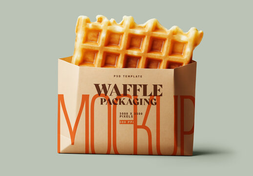 Waffle Packaging Mockup for Creative Design and Branding Projects