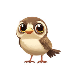 Fototapeta premium Children's Book-Style Vector of a Sparrow