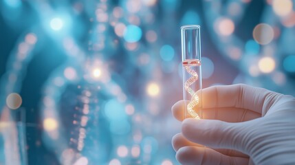 Conducting genetic research in a modern laboratory with a focus on DNA analysis