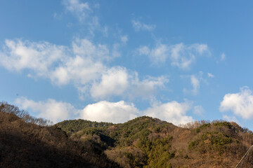 clouds over the mountains
