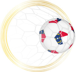 Obraz premium North Carolina flag on soccer ball