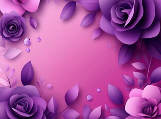 Spring sale banner template with paper cut flowers and leaves on pink background. Springtime special offer poster or card design for advertising, promotion of goods in shop.