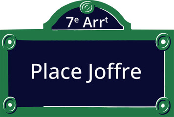7e Arrt, Elegant Parisian Street Sign