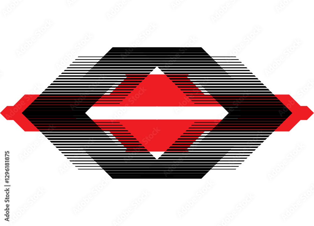 Poster red and black sports pattern with dynamic lines, speed and movement. for covers, social networks and