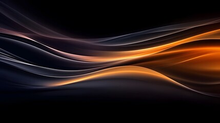 Abstract Art Piece Featuring Wavy Glowing Color Bands