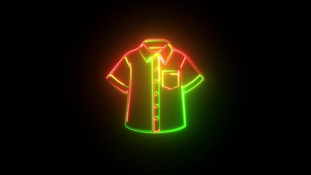 Scout Uniform Filled Icon. Boy Shirt Glyph Icon, Detailed shirt with short hands icon