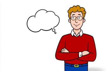 a 2D cartoon illustration of a person using AI for speech-to-text conversion, efficient and digital, white background