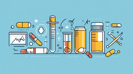 Medical Supplies and Pharmaceutical Products Illustration