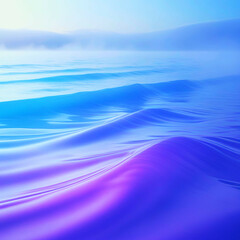 Wave Illusion: Smooth, flowing waves in a gradient of calming blues and purples.