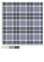 Plaid fabric pattern, blue, brown, cream, seamless for textiles, and for designing clothes, skirts or decorative fabrics. Vector illustration