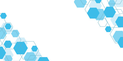 Abstract blue hexagon banner background. Eps10 vector