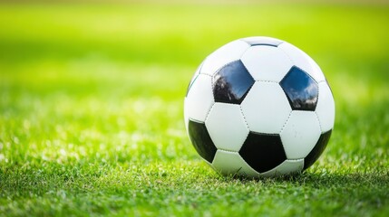 Fototapeta premium Player Taking Penalty Shot on Grass Field Under Stadium Lights