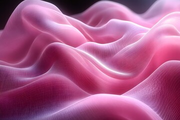 Fototapeta premium Abstract Pink Fabric Waves in Motion Perfect for Design and Art Projects