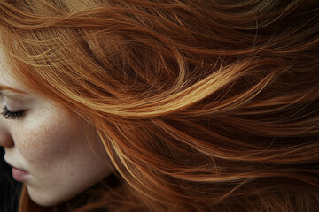 Fototapeta premium beautiful hair on the background in the studio