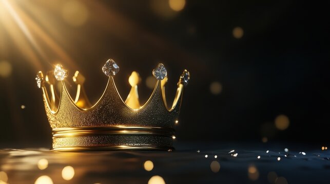 A golden crown, a symbol of growth and success, rested atop a podium, radiating warmth and prosperity.