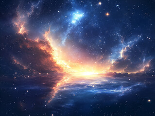 Obraz premium Planets in outer space background