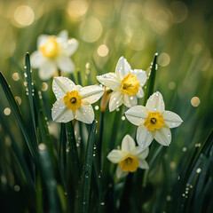 Yellow flowers in the garden