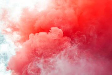 Obraz premium Abstract red smoke on white background.