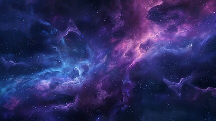 Fototapeta premium A nebula with pink, blue, and yellow colors.