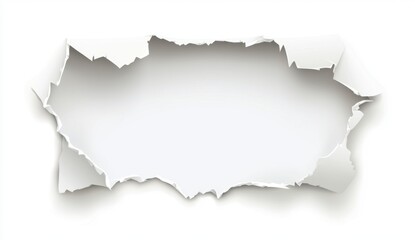Torn Paper Frame for Creative Design and Art Projects