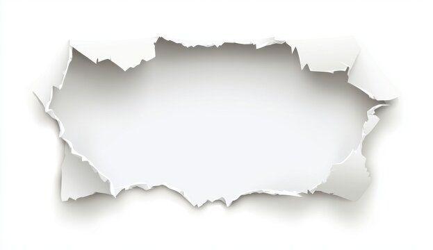 Torn Paper Frame for Creative Design and Art Projects