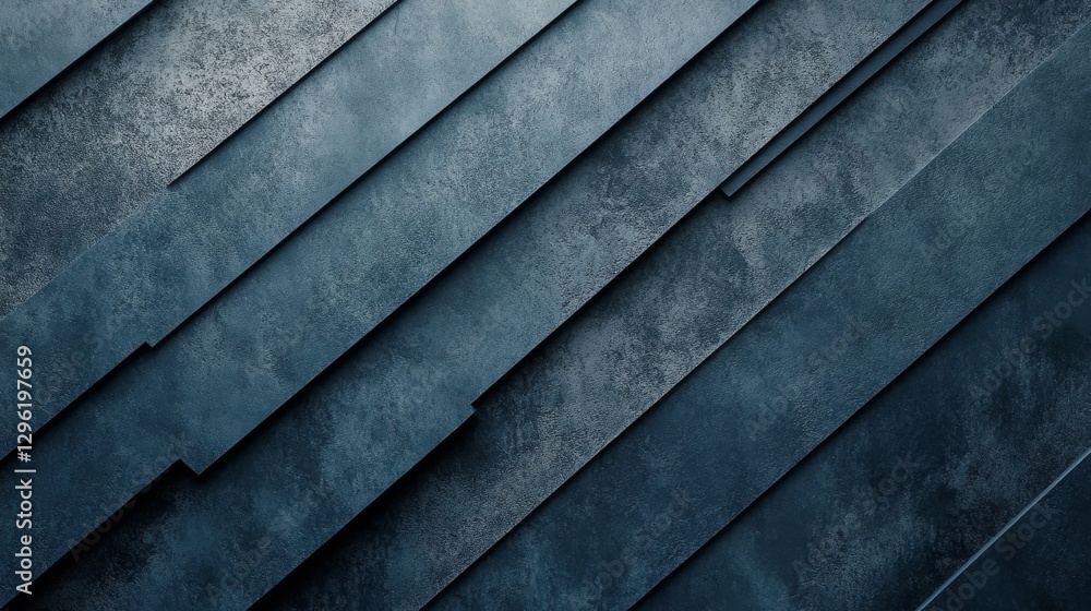 Poster angled slate structure creates modern design with textured surfaces