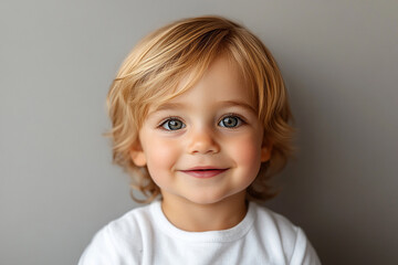 Fototapeta premium portrait of an white little boy with a smile