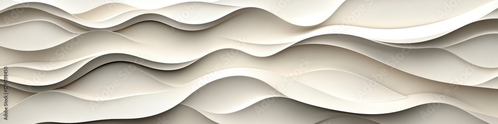 Poster abstract 3d beige waves an elegant and minimal monochromatic texture pattern for design