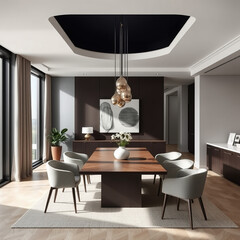 modern luxury dining room interior