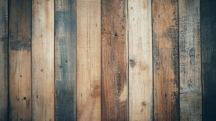 Obraz premium Rustic Wooden Plank Background with Varied Textures and Tones