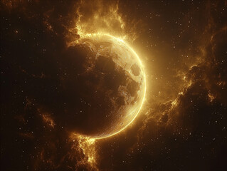 Obraz premium Background of planets and stars