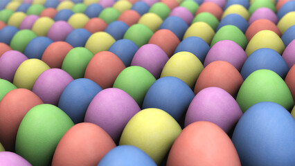 Viele bunte Ostereier