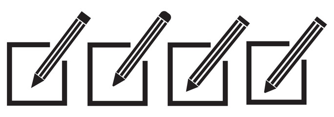 Edit icon vector isolated on white background. Pencil icon. sign up Icon vector. edit text