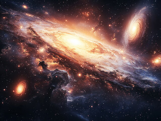 Obraz premium Planetary orbit background