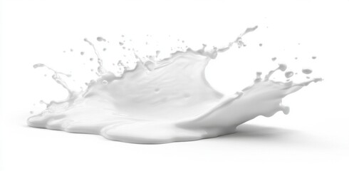 Obraz premium Splash of White Liquid on a Clean White Surface Creating Dynamics