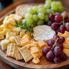 Cheese and grapes