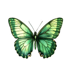 Obraz premium Bright green butterfly