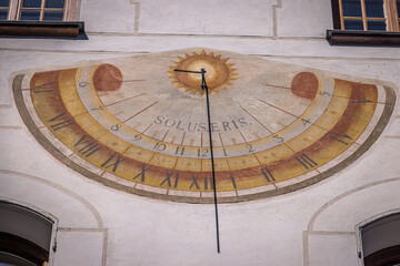 Sundial on a wall