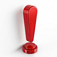 red exclamation mark on white background