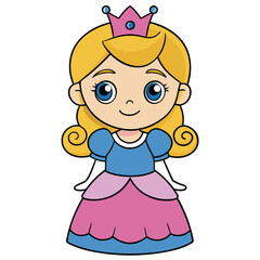 cute-little-princess-isolated.eps